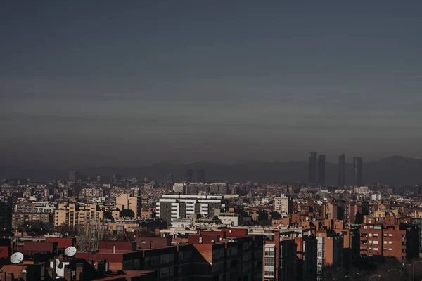 Мадрид Skyline Повітря Забрудненням — стокове фото
