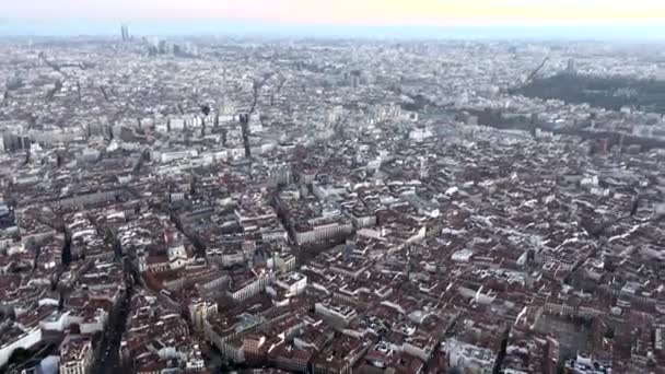 Зображення Міста Мадрид Гелікоптера — стокове відео