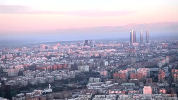 Imagen Ciudad Madrid Desde Helicóptero — Vídeos de Stock