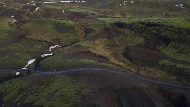 Вид Вулканический Пейзаж Исландии — стоковое видео