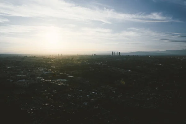 Cityscape skyline view of Madrid — Stock Photo, Image