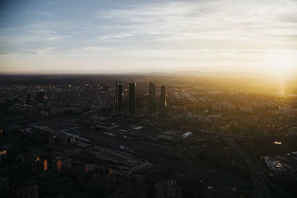 Stadsgezicht uitzicht van de skyline van Madrid — Stockfoto