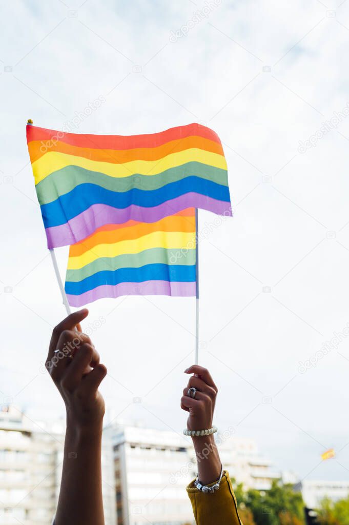 Gay pride parade in the city