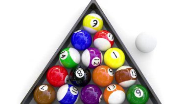 8. Top bilardo oyunu canlandırması