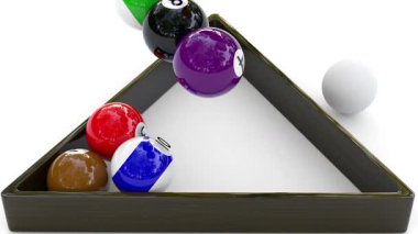 Renkli toplar üçgene düşer