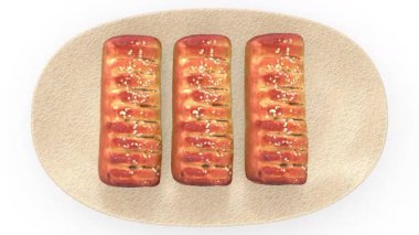 Tavuklar tabakta yuvarlanıyor