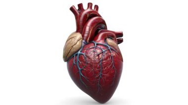 gerçekçi insan kalbi 33d ve 4k çözünürlüklü bilgisayar canlandırma videosu.