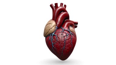 kalp animasyon 3d pompalıyor ve 4k çözünürlüklü bilgisayar canlandırma videosu.