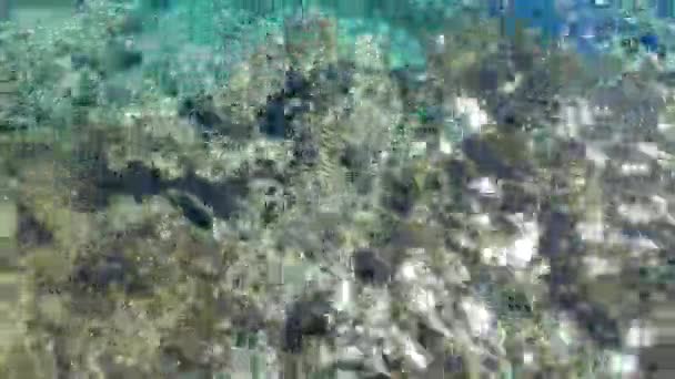 Rurquoise water surface on sea or ocean — Stock Video