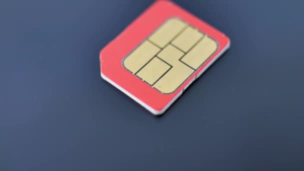 Weiße Nano-SIM-Karte — Stockvideo