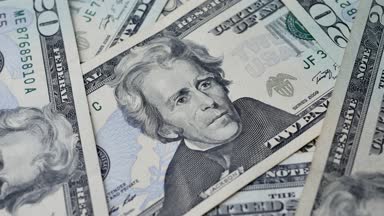 Portre yedinci Cumhurbaşkanı Amerika Birleşik Devletleri Andrew Jackson 20 dolar faturaları üzerinde