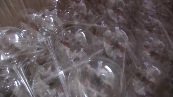 Створення Різдвяних Іграшок Скляних Кульок Ялинку — стокове відео