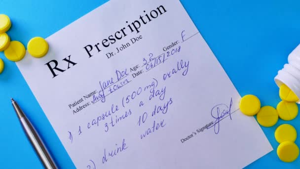 Liste de prescription RX au patient — Video