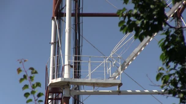 Telekommunikation Gsm 5g, 4g, 3g mikrovågsugn tower — Stockvideo