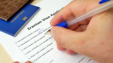 Pasaport, belgeyle İran vize uygulamak ve yabancı ülke için izin