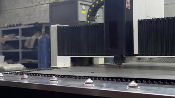High Precision Cnc Gas Cutting Metal Sheet Industrial Manufacture — Stock Video