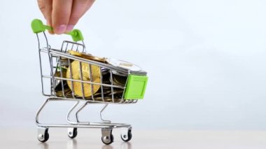 El beyaz arka plan üzerinde alışveriş sepeti veya Pazar sepeti isoleted kontrol eder.
