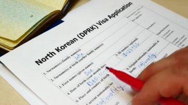 Kuzey Kore Kuzey Kore vize başvuru formu vermek reddetme kararı