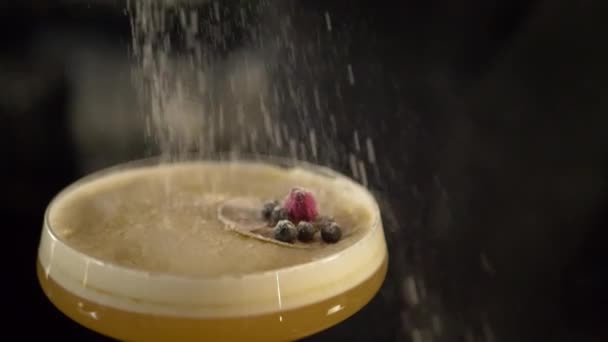 신선한 알코올 칵테일을 만드는 바맨 — 비디오