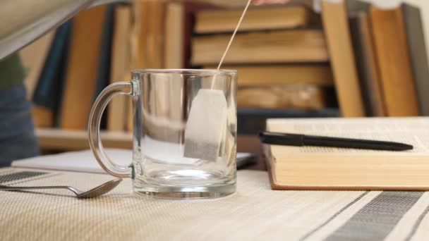 Making Tea During University Study — Stock Video