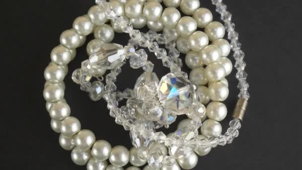 Piękne błyszczące kryształy diament — Wideo stockowe