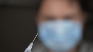 Mavi Eldiven doktor Aşı ile Şırınga Teklifler