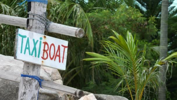 Landmark taxi boat in asia — Stock Video