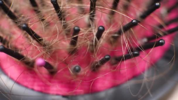 Проблема випадіння волосся — стокове відео