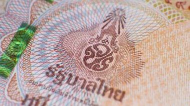 Kahverengi 1000 baht banknotta Kral Maha Vajiralongkorn 'un monogramı