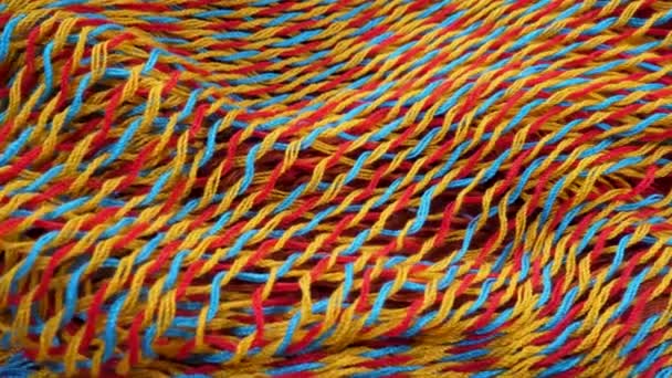 Textura colorida de tecido de malha — Vídeo de Stock