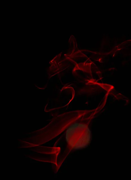 Red smoke on black background. — Stock Photo, Image