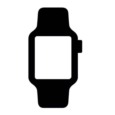 Smartwatch Flat Icon|Minimalist Black and White Vector Illustration for Web, Mobile,App, and UI Design