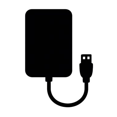 External Hard Drive Flat Icon Perfect for Web, Mobile, App, UI Design, and Graphic Design.