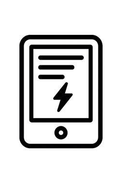 mobil vektör ince çizgi simgesi