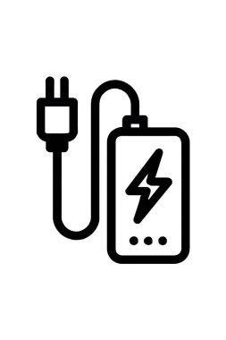 pil vektörü ince çizgi simgesi