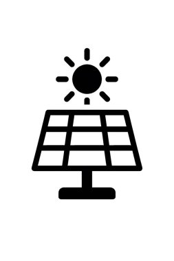 solar solar panel icon vector. solar panel sign. isolated contour symbol illustration
