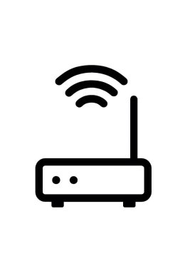 wi fi router line icon vector. wireless wi fi router sign. isolated contour symbol illustration
