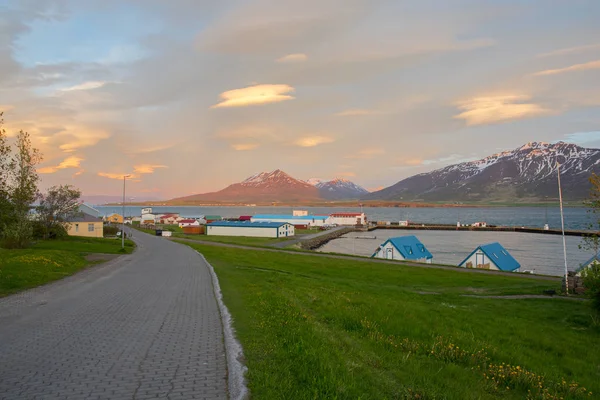 Vista Ilha Hrisey Islândia — Fotografia de Stock