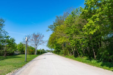 Yolu şehir olan Almanya Berlin'de olympic Stadium civarındaki