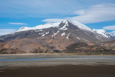 Stafafellsfjoll dağlar Doğu İzlanda bir bahar gününde