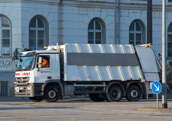 Rostock Germany - April 20. 2018: Trash collecting truck
