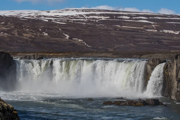 Godafoss Водоспад Ісландії День Весни — стокове фото