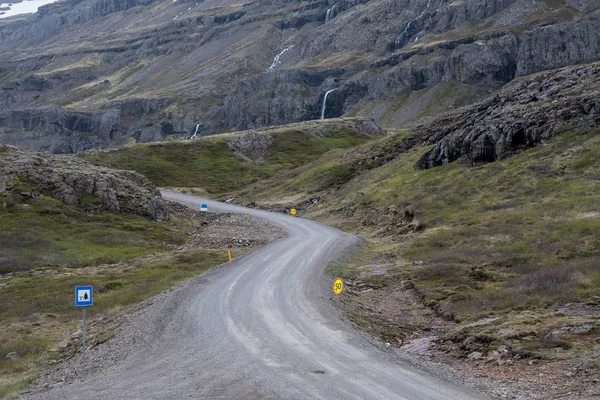 Strada Montagna Islandese Oxi Una Strada Sterrata Che Aperta Durante — Foto Stock