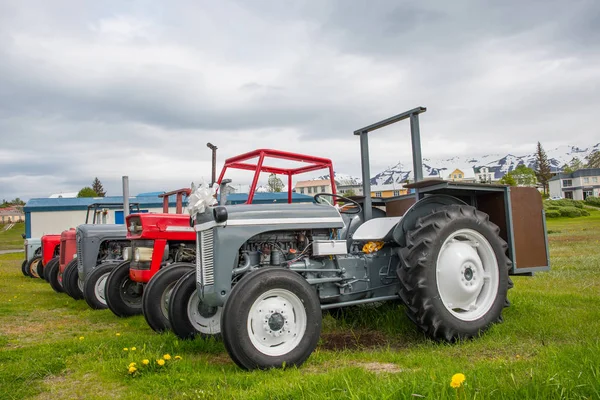 Stare Traktory Vintage Wyspie Hrisey Islandii — Zdjęcie stockowe