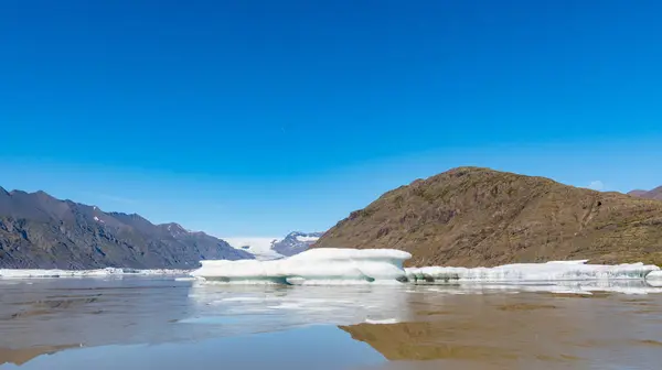 Ledovec Heinabergsjokull Jeho Ledová Laguna Jižní Islandské Krajině — Stock fotografie