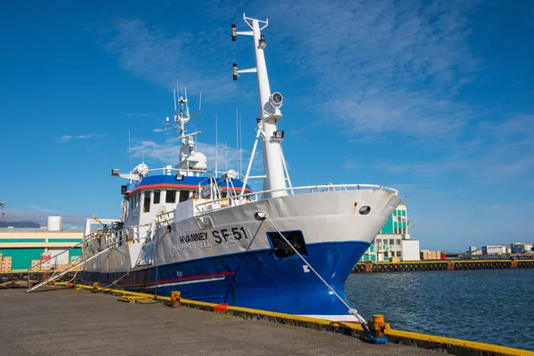 Hornafjordur Iceland August 2018 Hummer Fischerboot Hvanney Hafen Von Hofn — Stockfoto