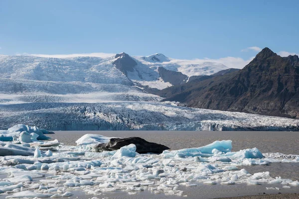 Fjallsarlon Ledovce Laguny Fjallsjokull Glaciar Jižním Islandu — Stock fotografie