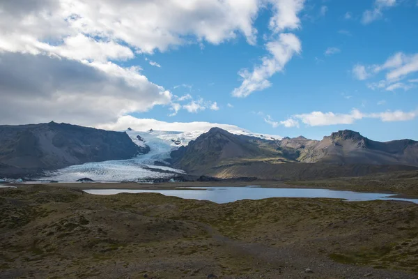 Kviarjokull Льодовик Південному Ісландський Природи — стокове фото