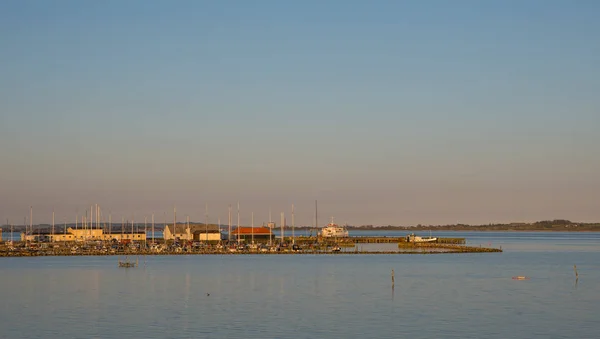 Puesta Sol Sobre Costa Dinamarca —  Fotos de Stock