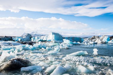 Güney Izlanda 'da Jokulsarlon buz Lagünü